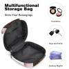 Sanitary Napkin Storage Bag, Menstrual Cup Pouch Tampon Bag, Period Pads Holder Organizer for Women Girls, Japanese Letters Samurai with Abstract Element view 4