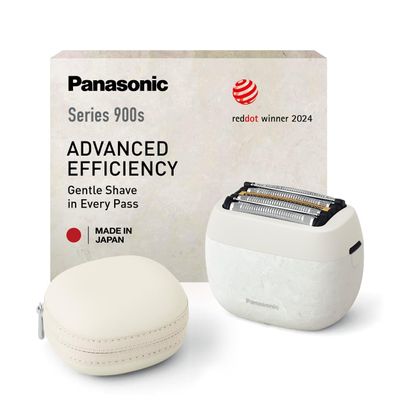 Panasonic ES-PV6B-W811 Series 900s Foil Shaver, Wet & Dry 5-Blade Electric Shaver for Men, Responsive Beard Sensor, USB-C, Carry Case, NAGORI Marble White