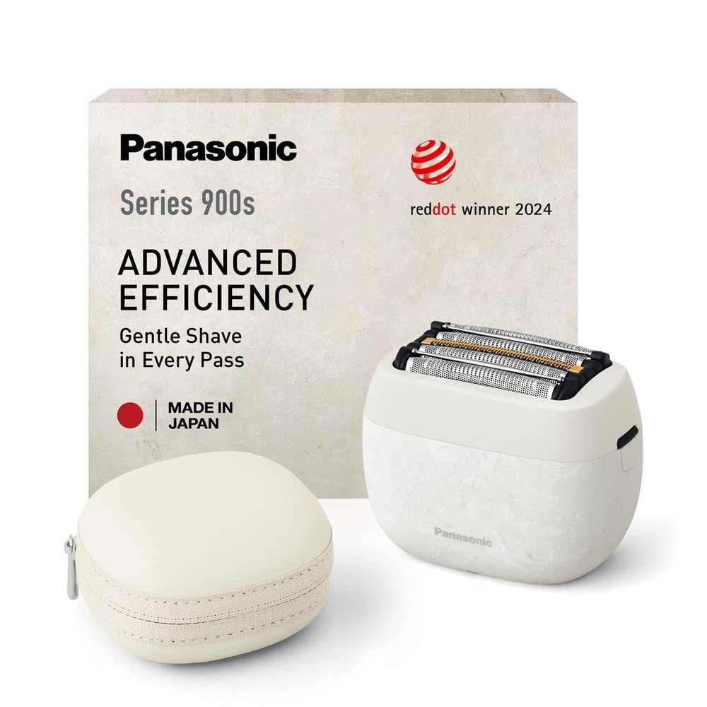 Panasonic ES-PV6B-W811 Series 900s Foil Shaver, Wet & Dry 5-Blade Electric Shaver for Men, Responsive Beard Sensor, USB-C, Carry Case, NAGORI Marble White