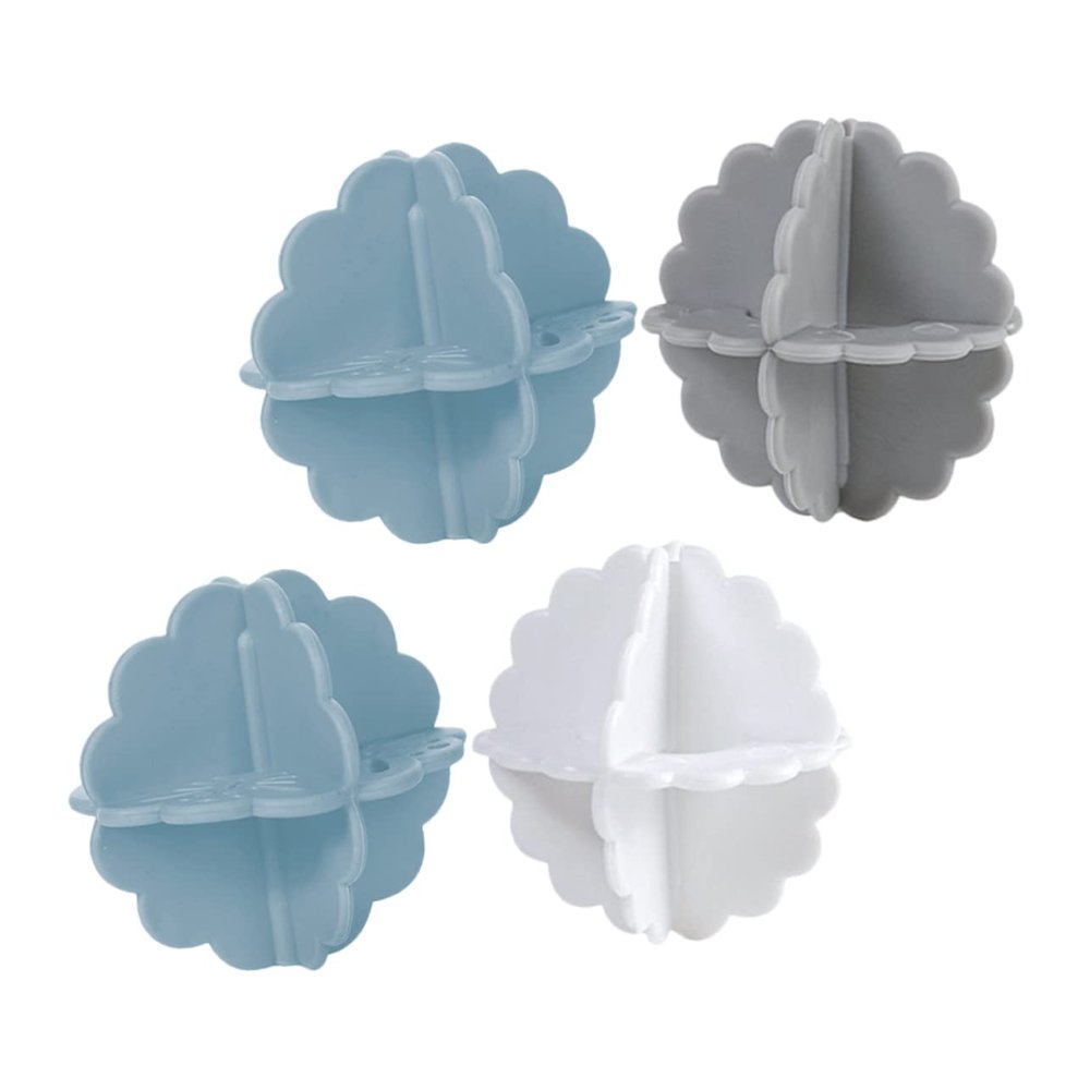 Anneome 4pcs Laundry Ball Washing Machine Eco Balls for Laundry Clothes Cleaning Winding Random Color