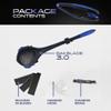 BakBlade 3.0 Stealth - Back Shaver for Men, Extra Long 23" Ergonomic Handle for a Close, Pain-Free Shave | The Ultimate Back Hair Remover for Men, +3 Extra Back Blade Refills view 3