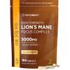 Lions Mane Supplement 5000mg with Vitamin B5 & Black Pepper | Focus Complex & Mental Performance Supplement | Lion's Mane Mushroom 12:1 Extract | 180 Vegan Tablets (Not Capsules) | by Horbaach view 1
