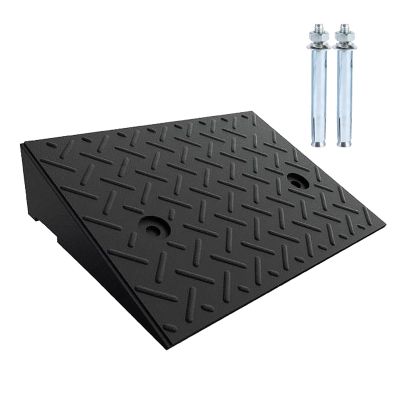 1 Pack Motorcycle Ramp Rubber Curb Threshold Ramp 3.5"/4"/5"/5.5" Car Vehicle Driveway Ramp for Low Cars Vehicle Motorcycle Wheelchairs Bikes(Rise 10cm)