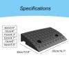 1 Pack Motorcycle Ramp Rubber Curb Threshold Ramp 3.5"/4"/5"/5.5" Car Vehicle Driveway Ramp for Low Cars Vehicle Motorcycle Wheelchairs Bikes(Rise 10cm) view 2