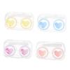 FOMIYES Travel Size Contacts Lens Box 4pcs Cosmetic Lens Containers Made of Pp Material view 1