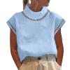 White t Shirt Womens Thermals Womens Jumpers Hawaiian Shirt Women Ruffle Sleeve Ladies Loungewear Shawl Wraps Tops Blouse Shirts Fringed Waistcoats Denim Jackets for Women UK Women's view 1