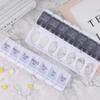 14 Compartments Daily Pill Dispenser Organizer,Weekly 1 Times 2 Day Medicine Vitamin Fish Oil Supplements Holder for Women Men Elderly Child (Multicolor,1) view 3