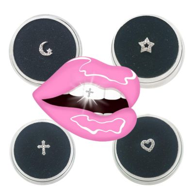 ZZDT Silver Material Tooth Gems Zircon Inlay Teeth Jewelry Kit Teeth Grillz Jewelry