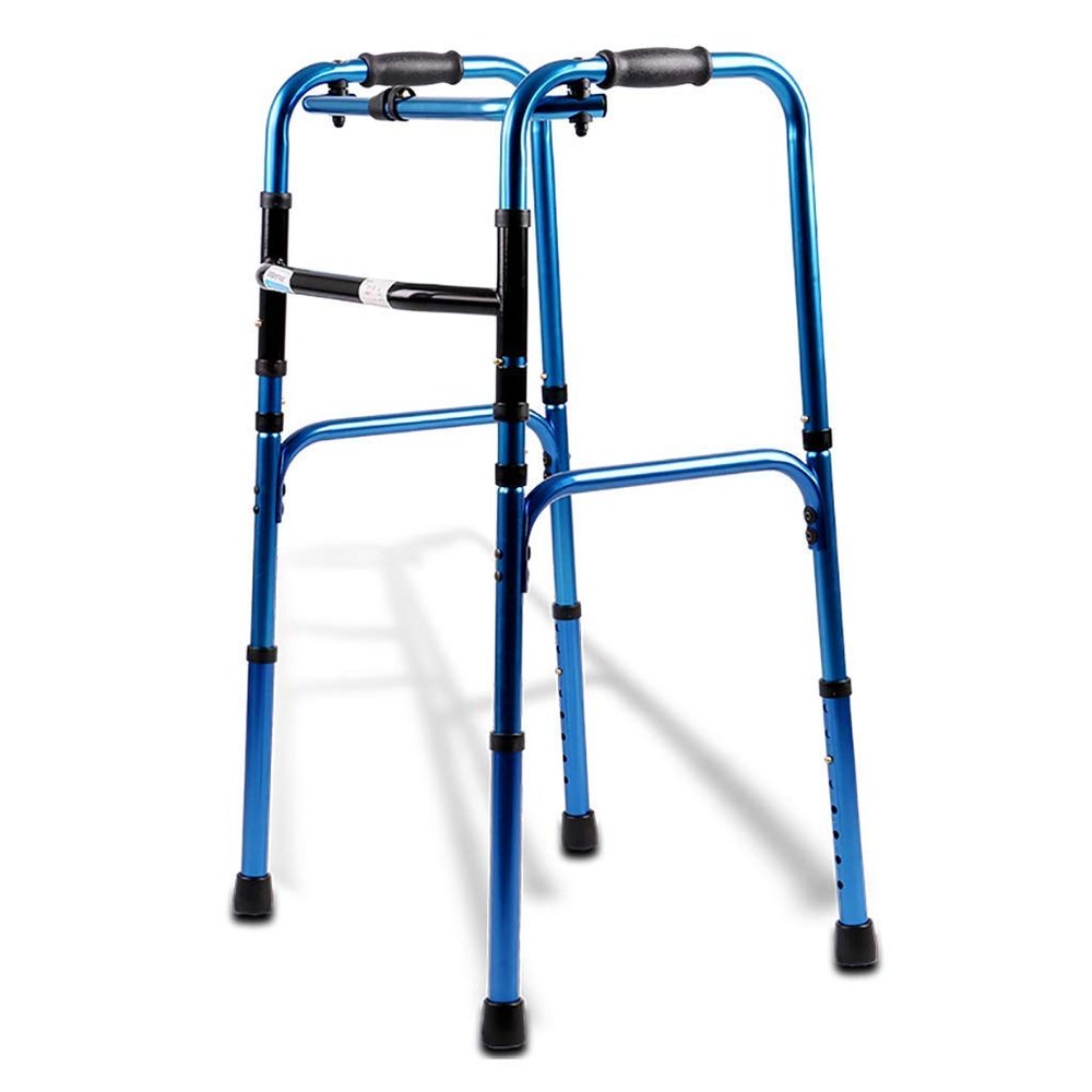 CGCSYZ Wheelchair Walker, Elderly Walker Portable Anti-Skid Auxiliary Walking Walker Aluminum Folding Four-Legged Walking Stick Non-Slip Walking Stick with(
