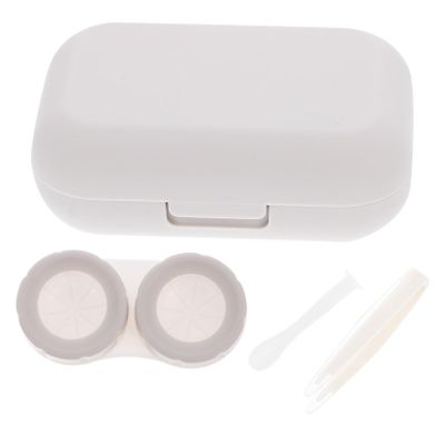 BCOATH Cute Contacts Lens Case Storage Box Compact Lens Holder Case Removal Tool for Travel Daily Use