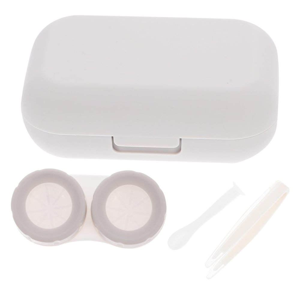 BCOATH Cute Contacts Lens Case Storage Box Compact Lens Holder Case Removal Tool for Travel Daily Use