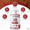 Iron 14mg Tablets | 180 Vegan Tablets - 6 Month Supply | High Strength Ferrous Fumarate Supplement | for Tiredness & Fatigue | Made in The UK by Shivay Herbals view 4