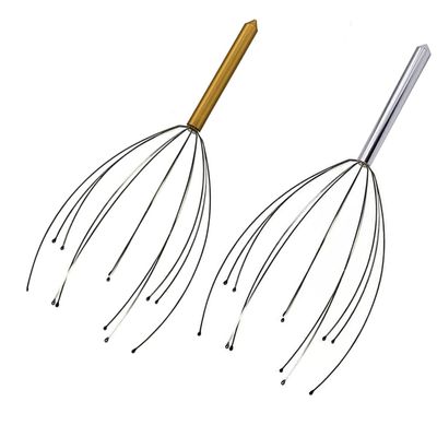 2 Pack Scalp Massager, Head Massager Scratcher Tingler with 12 Fingers, Hair Scalp Scratcher for Deep Relaxation and Stress Relief (Golden & Silver)