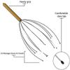 2 Pack Scalp Massager, Head Massager Scratcher Tingler with 12 Fingers, Hair Scalp Scratcher for Deep Relaxation and Stress Relief (Golden & Silver) view 3