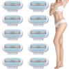 10 Pcs Gillette Venus Compatible Razor Blades for Women, 3 Layer Blade & Pivoting Head Design, Effortless Sliding Refills, Easy to Replace (Blue) view 1