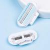10 Pcs Gillette Venus Compatible Razor Blades for Women, 3 Layer Blade & Pivoting Head Design, Effortless Sliding Refills, Easy to Replace (Blue) view 3