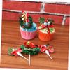 IMIKEYA 24pcs Chic Christmas Cake Toppers Mixed Lovely Cupcake Decor for Party Supplies for Christmas Cake Decorations and Holiday Celebrations Random Style view 3