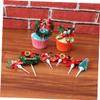 IMIKEYA 24pcs Chic Christmas Cake Toppers Mixed Lovely Cupcake Decor for Party Supplies for Christmas Cake Decorations and Holiday Celebrations Random Style view 4