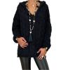 Jumper Womens Vest Tops Snowman Print Navy Blue Cardigans for Women Thermal Vests for Men UK Ladies Long Length Tops Sheer Chiffon Ladies Long Cardigans Fringe Jacket Zip Hoodie Half Zipper view 4