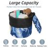 Travel Cosmetic Bags Bucket Makeup Bag, Ocean Sea Horse Shells Starfish Conch Crab Women Portable Foldable Cases, Multifunctional Toiletry Bucket Bags Round Organizer Storage view 2
