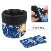 Travel Cosmetic Bags Bucket Makeup Bag, Ocean Sea Horse Shells Starfish Conch Crab Women Portable Foldable Cases, Multifunctional Toiletry Bucket Bags Round Organizer Storage view 4