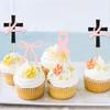 Cyodoos 24 PCS Breast Cancer Awareness Cupcake Toppers Glitter Pink Ribbon Perfect for Breast Cancer Awareness Party Cake Decorations view 3