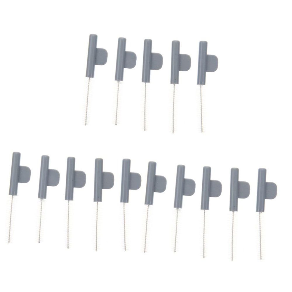 Gogogmee 15pcs Household Hearing Aid Brush Tube Brush Kit Hearing Aid Cleaning Tubes