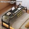 KHLMSRXJ Overbed Table with Wheels, Over Bed Desk, Extendable Rolling Overbed Table, Height and Length Adjustable Mobile Table, Mobile Queen Size Bed Table, for Hospital and Home view 3