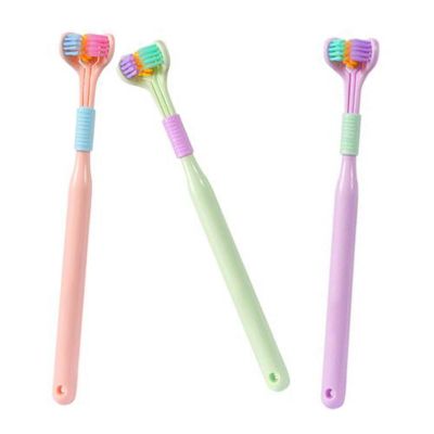 3 au-tism Toothbrush, Three-Sided Toothbrush, Soft-bristled Toothbrush, Toothbrush for Cleaning Oral Cavity, Sensory Toothbrush for Adult Kid