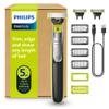 Philips OneBlade 360 Authentic Face & Body Electric Beard Trimmer, Shaver and Body Groomer, 3X 360 Blades, 4X Stubble Comb (1,2,3,5mm), 1x Body Kit, QP2834/31 view 1