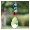 Aqxyedc VNJUGF 1PCS Hanging Chakra Crystal Crystal Prism Handmade Rainbow Teardrop Pendulum Pendant Home Decoration wanglan(63mm) view 1