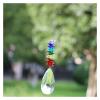Aqxyedc VNJUGF 1PCS Hanging Chakra Crystal Crystal Prism Handmade Rainbow Teardrop Pendulum Pendant Home Decoration wanglan(63mm) view 3
