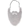 ANKROYU Male Fake Beard, Plush Cloth False Beard, Lightweight Party Fake Beard, Comfortable Costume Beard for Party Performances Supplies view 1
