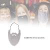 ANKROYU Male Fake Beard, Plush Cloth False Beard, Lightweight Party Fake Beard, Comfortable Costume Beard for Party Performances Supplies view 3