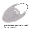 ANKROYU Male Fake Beard, Plush Cloth False Beard, Lightweight Party Fake Beard, Comfortable Costume Beard for Party Performances Supplies view 4