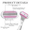 8PCS Replacement Razor Blades Compatible with Gillette Venus Razor Blades Women Refill Venus Razors Blades Extra Smooth 3 Layer Blade & Rotating Head Design Effortless Washable Comfort Edge (Pink) view 3