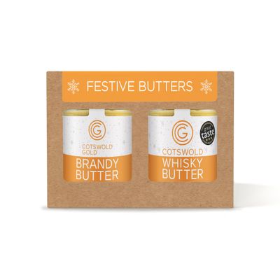 Cotswold Gold Festive Butters Set - 2 x 180g Gourmet Flavoured Butters for Holiday Cooking
