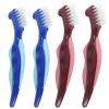 Healeved 4pcs Dual-Sided Cleaner Brush for Oral Care Ergonomic Design for Easy Grasp for Partial and Full Dentures Includes and Brushes view 1
