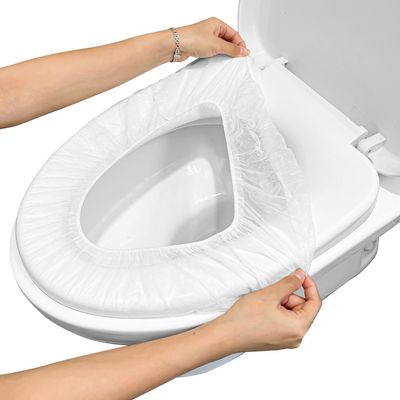 Large Pack of 20pcs White Disposable Non-Woven Toilet Seat Cushion Protector - Ideal for Toilet, Adult Home Travel, and Environmental Protection