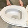 Large Pack of 20pcs White Disposable Non-Woven Toilet Seat Cushion Protector - Ideal for Toilet, Adult Home Travel, and Environmental Protection view 3