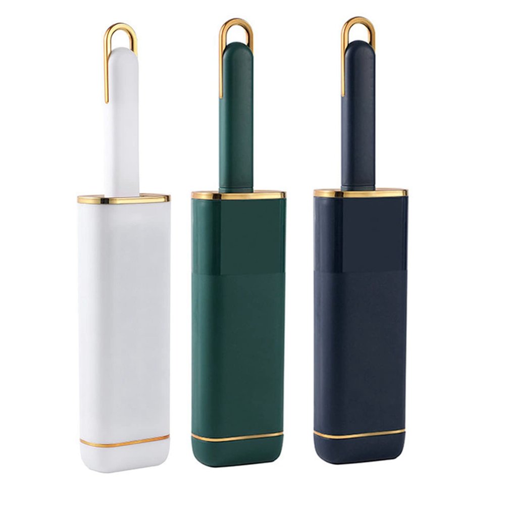 Clothes Lint Removal Static Brush, Fixed Clamp Electrostatic Adsorption Portable Clothes Hair Brush Comfortable Handle for Travel (Green)