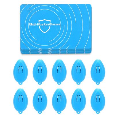 10 Set Blue Light Test Kit, Anti Blue Light Detection Card, Professional Anti Blue Light Test Tool, Blue Light Generator Card