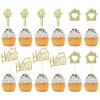 24 Pcs Sweet Home Cupcake Toppers Gold Glitter Key New Home Cupcake Picks Housewarming Party Decorations House Warming Decoration Party Housewarming Cake Decorations Housewarming Party Favors view 1