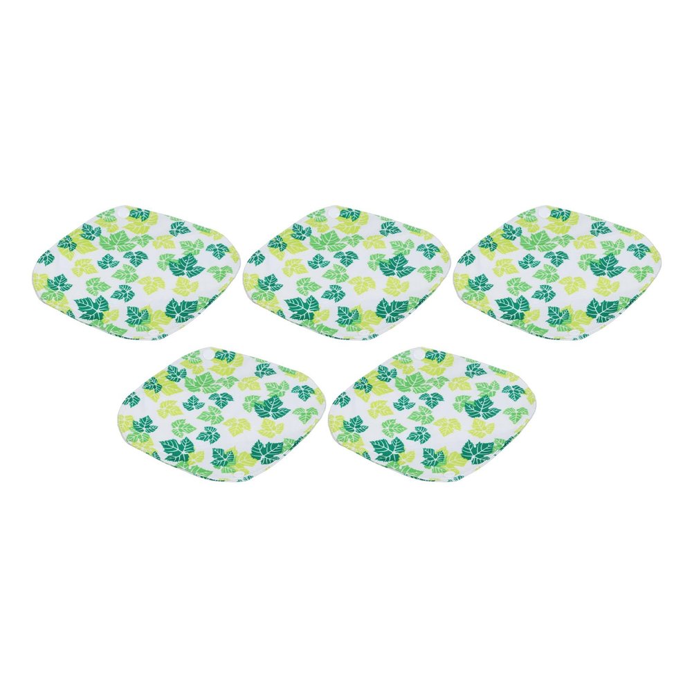 5PCS Washable Sanitary Pads Reusable Menstrual Pads Water Resistant Printing Panty Liners for Women
