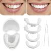 Giural Instant Veneers Dentures, 2 Pairs Fake Teeth Veneers, Snap on Veneers False Teeth, Clip in Veneers Teeth, Clip on Veneers Top and Bottom Snap on Dentures for Men Women Cover Imperfect Teeth view 1