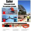 FJZFU Water-Carrying Telescopic Rod, Window Cleaning Brush with Squeegee, Telescopic Window Cleaner Easy to Install Water Fed Pole for Roof Solar Cleaning,Universal Washing Brush, Photovoltaic. view 4