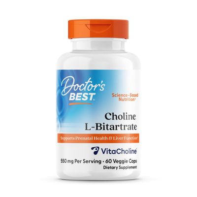 Doctor's Best Choline L-Bitartrate, 550mg - 60 vcaps