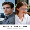 Perfectmiaoxuan 3 Pack Blue Light Blocking Glasses - Retro Round Frame | Anti Fatigue & HD Non-Prescription Lenses for Computer Gaming, Office, and Screen Use | Unisex for Women & Men view 2