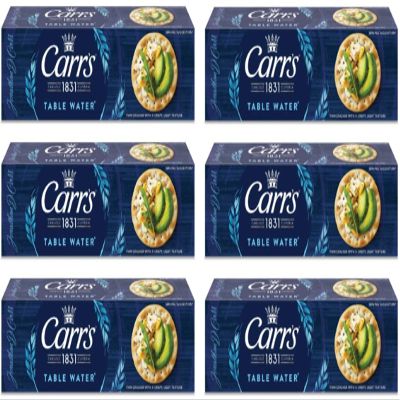 Carr's Table Water Biscuits (125g) - Pack of 6