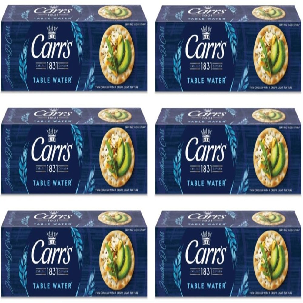 Carr's Table Water Biscuits (125g) - Pack of 6